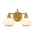 Hinkley Ainsley 2 Light Wall Light - Brushed Brass
