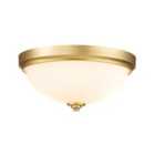 Feiss Malibu 2 Light Flush Mount - Brushed Brass