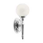 Elstead Lighting Dryden 1 Light Round Wall Light - Polished Chrome