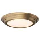 Elstead Lighting Welland 1 Light Flush Light - Aged Brass