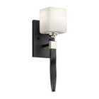 Kichler Marette 1 Light Black Opal Glass Wall Light