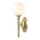 Elstead Lighting Dryden 1 Light Round Wall Light - Polished Brass