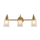 Quoizel Swell 3 Light Wall Light - Brushed Brass
