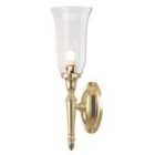 Elstead Lighting Dryden 1 Light Tall Wall Light - Polished Brass
