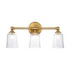Feiss Huguenot Lake 3 Light Above Mirror Light - Brushed Brass