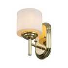 Feiss Malibu 1 Light Wall Light - Polished Brass