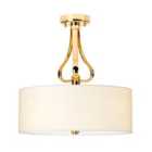 Elstead Lighting Falmouth 3 Light Semi Flush - French Gold