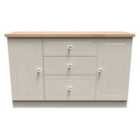 Ready Assembled Wilcox 2 Door 3 Drawer Unit - Kashmir Ash and Oak