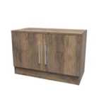 Ready Assembled Indices Low 2 Door Unit - Vintage Oak