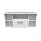 Ready Assembled Fourrisse Corner Tv Unit - White Matt