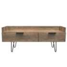 Ready Assembled Hirato Media Console Unit - Vintage Oak