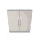 Ready Assembled Indices 2 Door Unit - Grey and White