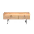 Ready Assembled Hirato Media Console Unit - Nabraska Oak