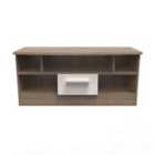 Ready Assembled Fourrisse Open Tv Unit - Kashmir Gloss and Darkolino