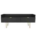 Ready Assembled Hirato Media Console Unit - Black Matt