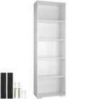 Tectake Lexi 5 Shelf Bookcase - White