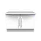 Ready Assembled Fourrisse Low 2 Door Unit - White Matt