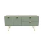 Ready Assembled Hirato Sideboard Unit -Reed Green