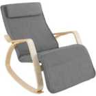 Tectake Onda Rocking Chair - Light Grey