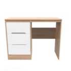 Ready Assembled Barquero Vanity - White Matt and Bardolino Oak