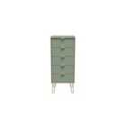 Ready Assembled Hirato 5 Drawer Locker -Reed Green