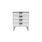 Ready Assembled Hirato 4 Drawer Chest - White Matt