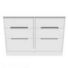 Ready Assembled Barquero 6 Drawer Midi Chest - White Matt