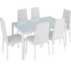 Tectake Brandenburg Dining Table And 6 Chairs Set