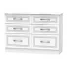 Ready Assembled Devon 6 Drawer Midi Chest - White