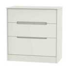 Ready Assembled Barquero 3 Drawer Deep Chest - Kashmir Matt