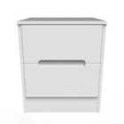 Ready Assembled Barquero 2 Drawer Locker - White Matt