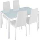 Tectake Berlin Dining Table And 4 Chair Set