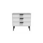 Ready Assembled Hirato 3 Drawer Chest - White Matt