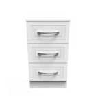 Ready Assembled Devon 3 Drawer Locker - White