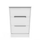 Ready Assembled Barquero 3 Drawer Locker - White Matt