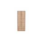 Ready Assembled Cuba Tall 2 Drawer Wardrobe - Bardolino Oak
