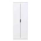 Ready Assembled Copenhagagen Tall Plain Wardrobe - White