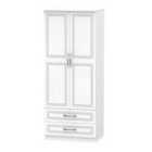 Ready Assembled Devon 2ft6in 2 Drawer Wardrobe - White