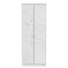 Ready Assembled Copenhagagen Tall Plain Wardrobe - Marble