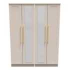 Ready Assembled Waltham Tall 4 Door Wardrobe - Kashmir Matt
