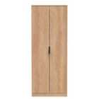 Ready Assembled Hirato Tall Plain Wardrobe - Nabraska Oak