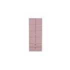 Ready Assembled Cuba Tall 2 Drawer Wardrobe - Kobe Pink and White