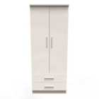Ready Assembled Fourrisse 2ft6in 2 Drawer Wardrobe - Kashmir Gloss