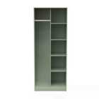 Ready Assembled Hirato Tall Open Wardrobe -Reed Green