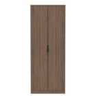 Ready Assembled Hirato Tall Plain Wardrobe - Carini Walnut