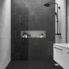 Wickes Boutique Lava Black Matt Porcelain Wall & Floor Mosaic Tiles - 297 x 297mm - Pack of 6