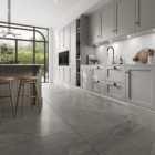 Wickes Boutique Foundry Graphite Lappato Semi-polished Porcelain Wall & Floor Tile - 900 x 900mm