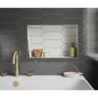 Wickes Boutique Clover White Gloss Ceramic Wall Tile - 300 x 100mm