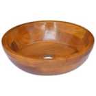 vidaXL Basin Solid Teak Wood F40X10cm
