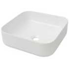 vidaXL Basin Square Ceramic White 39x39x13.5 cm